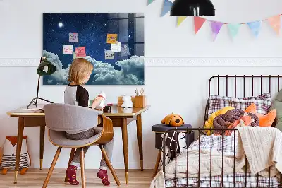Tableau magnétique effaçable à sec motif ciel nocturne