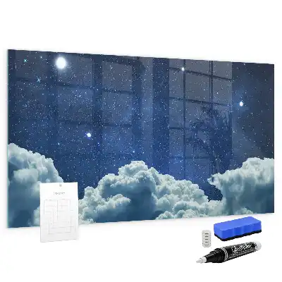 Tableau magnétique effaçable à sec motif ciel nocturne