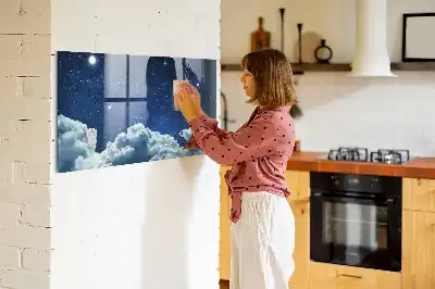 Tableau magnétique effaçable à sec motif ciel nocturne
