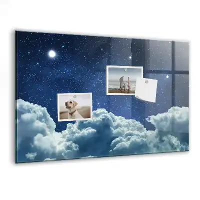 Tableau magnétique effaçable à sec motif ciel nocturne