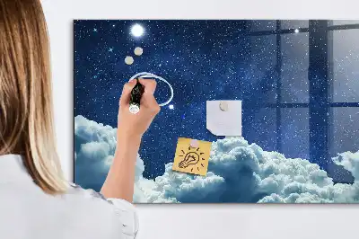 Tableau magnétique effaçable à sec motif ciel nocturne