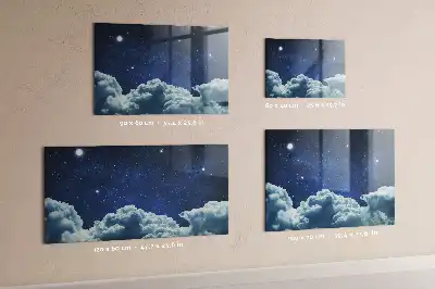 Tableau magnétique effaçable à sec motif ciel nocturne
