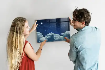 Tableau magnétique effaçable à sec motif ciel nocturne