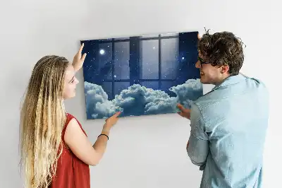 Tableau magnétique effaçable à sec motif ciel nocturne