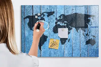 Carte du monde tableau magnétique avec feutre