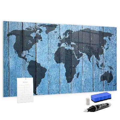 Carte du monde tableau magnétique avec feutre