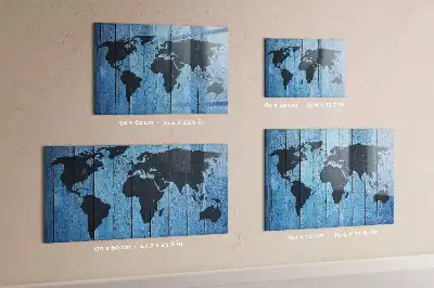Carte du monde tableau magnétique avec feutre