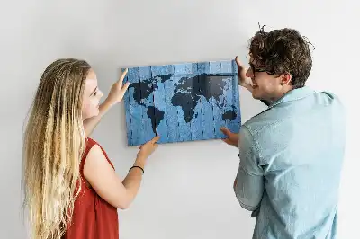 Carte du monde tableau magnétique avec feutre