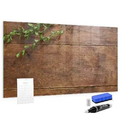 Tableau magnétique effaçable à sec en bois rustique