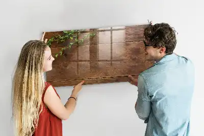 Tableau magnétique effaçable à sec en bois rustique