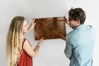 Tableau magnétique effaçable à sec avec carte des noms de pays