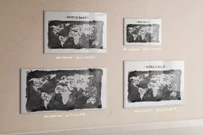 Carte du monde magnétique modèle rétro avec feutre inclus