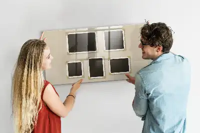 Tableau magnétique effaçable à sec avec cadres rétro