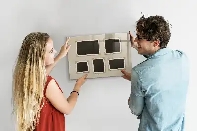 Tableau magnétique effaçable à sec avec cadres rétro