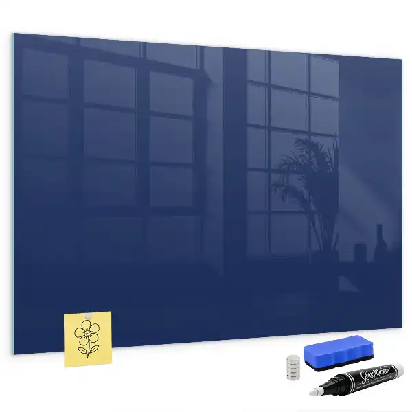 Tableau magnétique avec feutre de couleur bleue