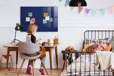 Tableau magnétique avec feutre de couleur bleue