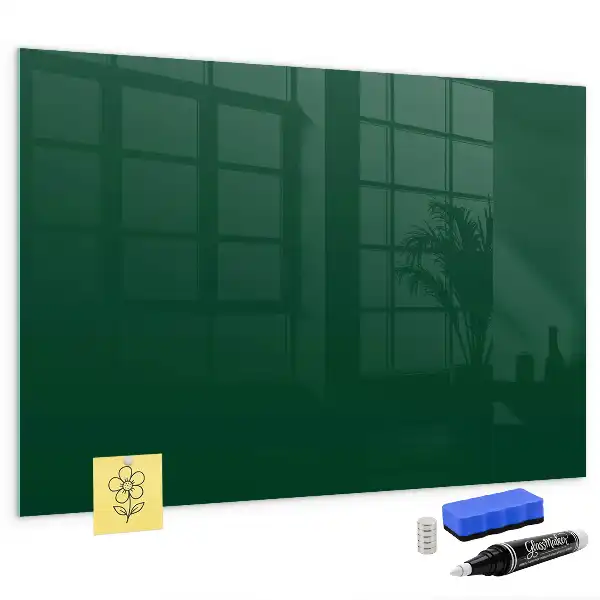 Tableau magnétique effaçable à sec de couleur vert bouteille
