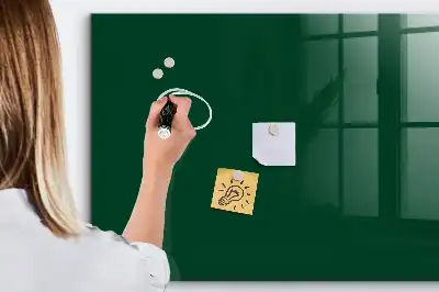 Tableau magnétique effaçable à sec de couleur vert bouteille