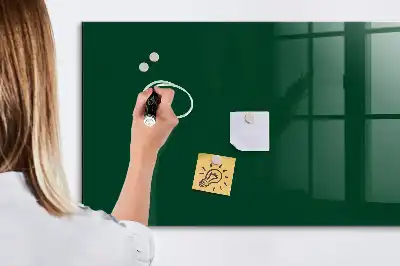 Tableau magnétique effaçable à sec de couleur vert bouteille