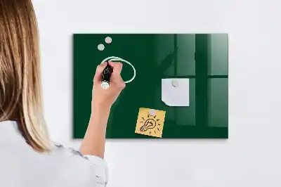 Tableau magnétique effaçable à sec de couleur vert bouteille