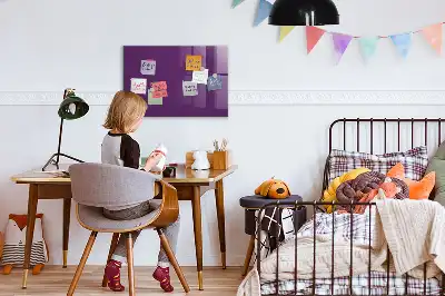 Tableau magnétique effaçable à sec couleur violette