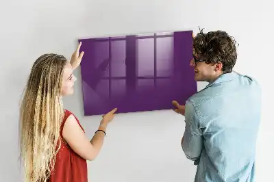 Tableau magnétique effaçable à sec couleur violette