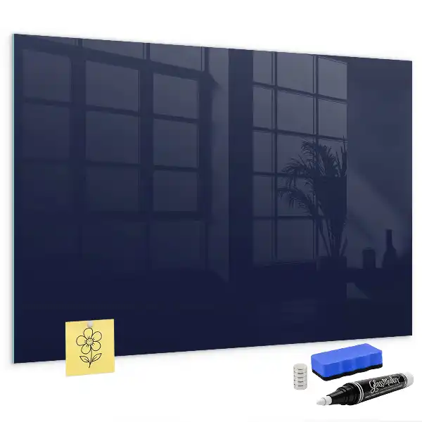 Tableau magnétique avec feutre en couleur bleu marine très foncé
