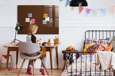 Tableau magnétique avec feutre couleur marron