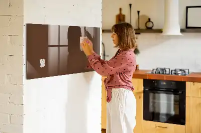 Tableau magnétique avec feutre couleur marron