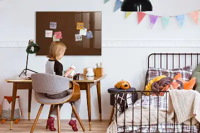 Tableau magnétique avec feutre couleur marron