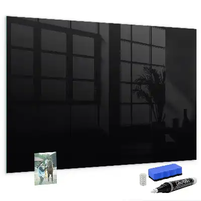 Tableau magnétique effaçable à sec couleur noire