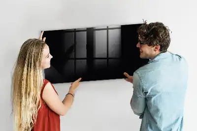Tableau magnétique effaçable à sec couleur noire