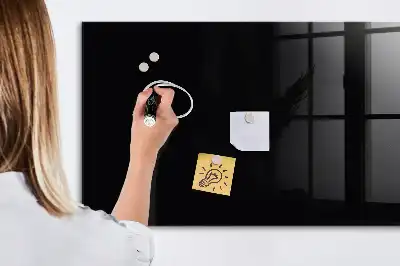 Tableau magnétique effaçable à sec couleur noire