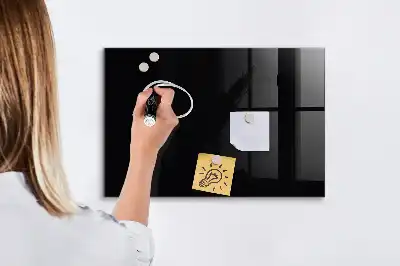 Tableau magnétique effaçable à sec couleur noire