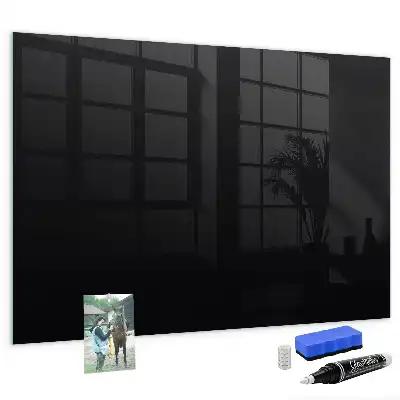 Tableau magnétique effaçable à sec couleur noire