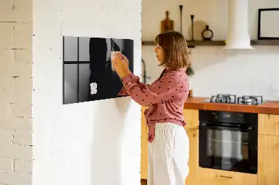 Tableau magnétique effaçable à sec couleur noire