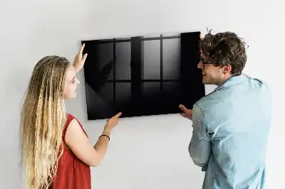 Tableau magnétique effaçable à sec couleur noire