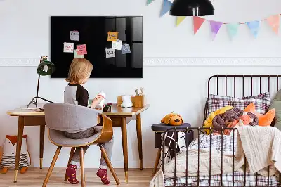 Tableau magnétique effaçable à sec couleur noire
