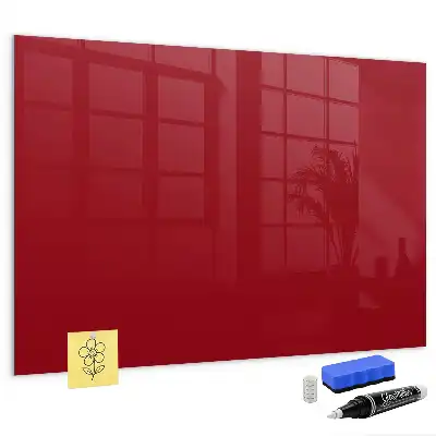 Tableau magnétique effaçable à sec de couleur rouge