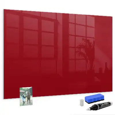 Tableau magnétique effaçable à sec de couleur rouge
