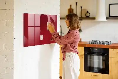Tableau magnétique effaçable à sec de couleur rouge