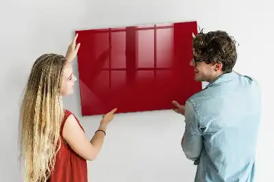 Tableau magnétique effaçable à sec de couleur rouge