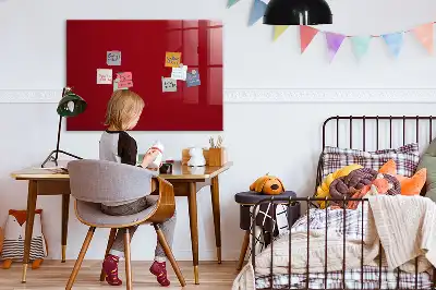 Tableau magnétique effaçable à sec de couleur rouge