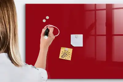 Tableau magnétique effaçable à sec de couleur rouge