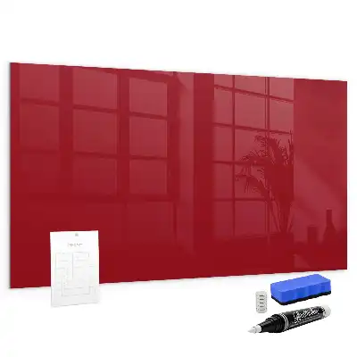 Tableau magnétique effaçable à sec de couleur rouge
