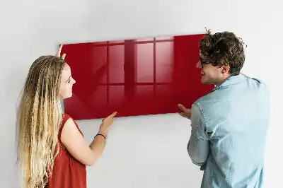 Tableau magnétique effaçable à sec de couleur rouge