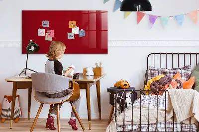 Tableau magnétique effaçable à sec de couleur rouge