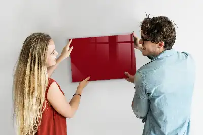 Tableau magnétique effaçable à sec de couleur rouge