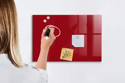 Tableau magnétique effaçable à sec de couleur rouge