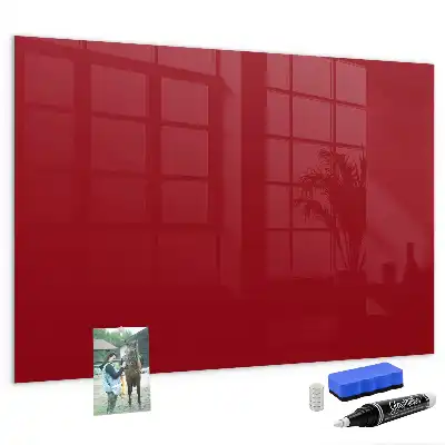 Tableau magnétique effaçable à sec de couleur rouge